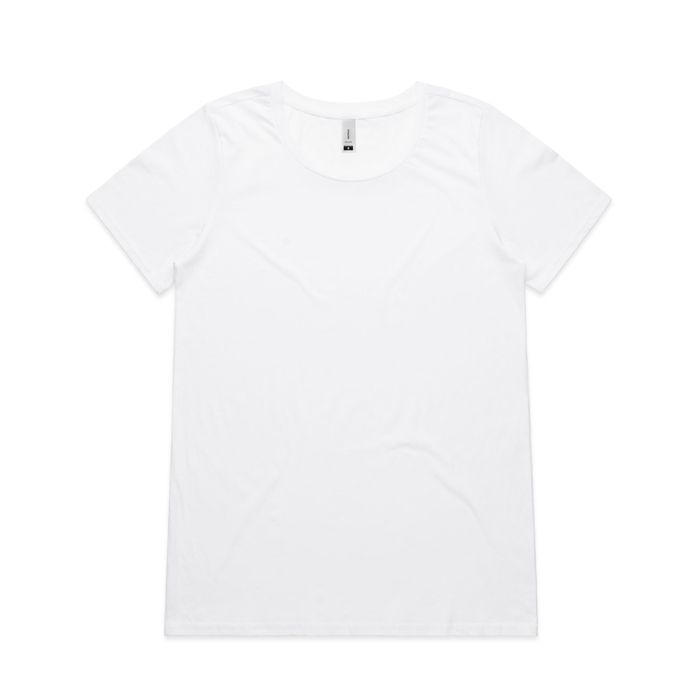 Shallow Scoop Tee in white